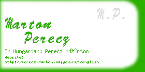 marton perecz business card